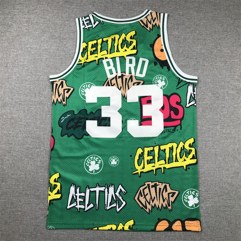 Men Boston Celtics #33 Bird Green 2024 NBA Jersey